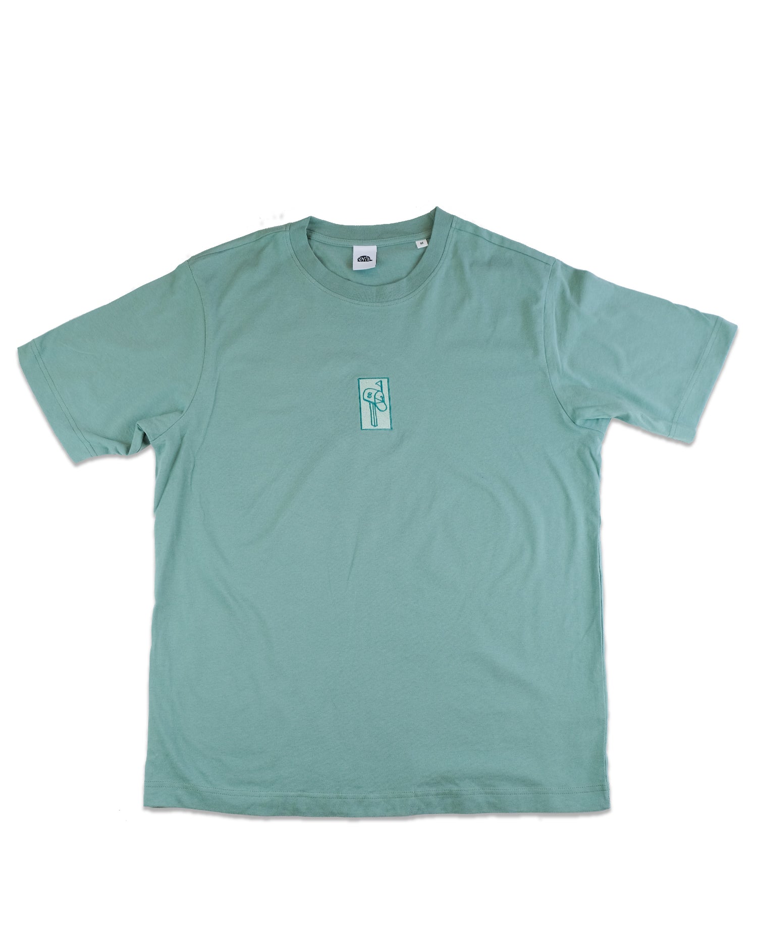 Letterbox Tee Sage Top view